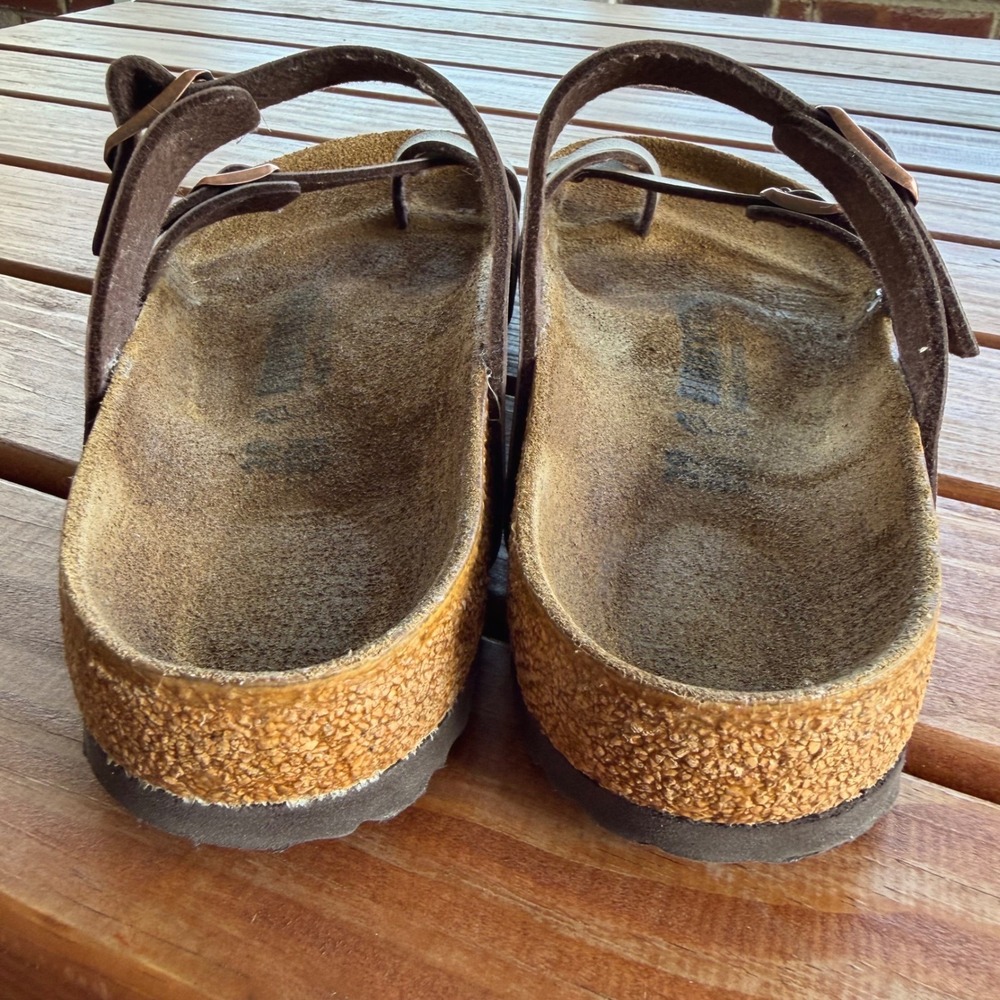 Birkenstock Mayari Stone Birko-Flor Toe Loop Sandals Mocha Brown EU39 US 8-8.5W - Picture 5 of 11
